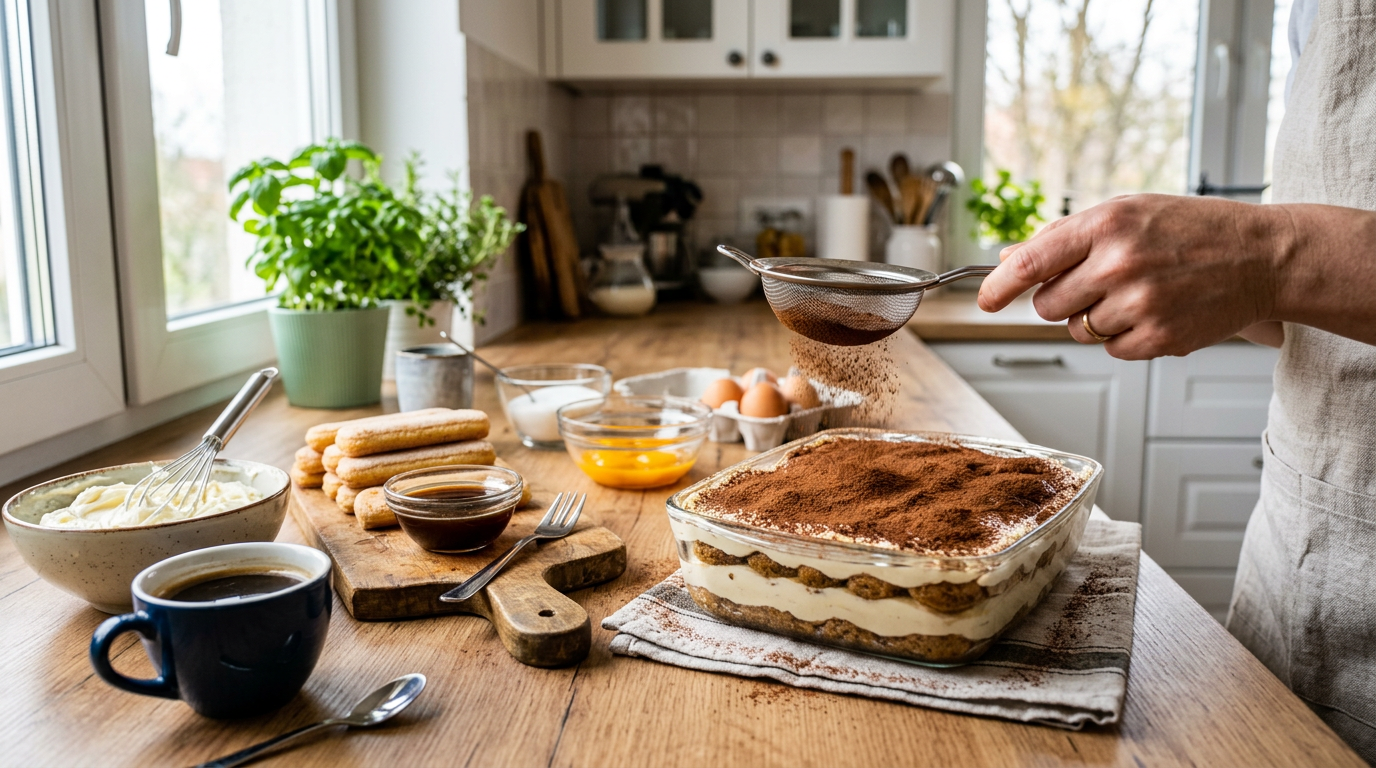 lær at lave en lækker og autentisk tiramisu derhjemme med vores enkle trin-for-trin guide. perfekt dessert til enhver lejlighed!
