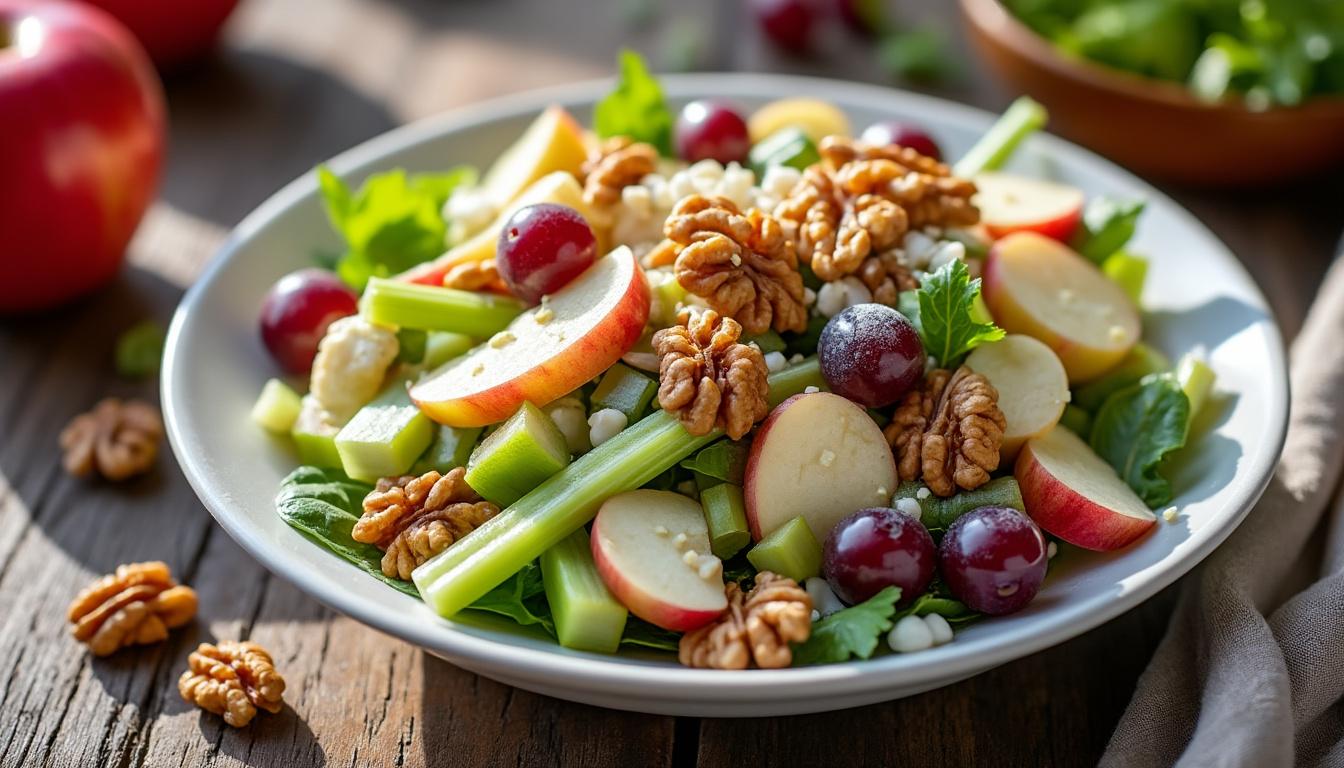 lær at lave en klassisk waldorfsalat derhjemme med vores nemme trin-for-trin guide. perfekt som en frisk og sprød salat til enhver lejlighed.