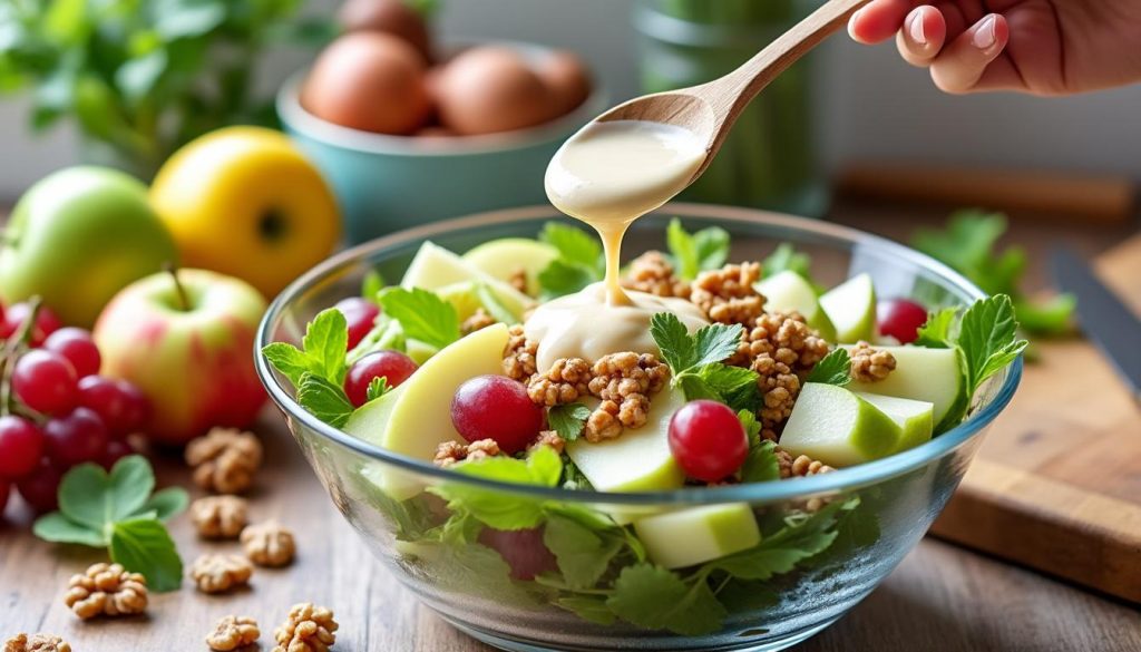 lær at lave en klassisk waldorfsalat derhjemme med vores nemme og lækre opskrift. perfekt til frokost eller som tilbehør til middagen.