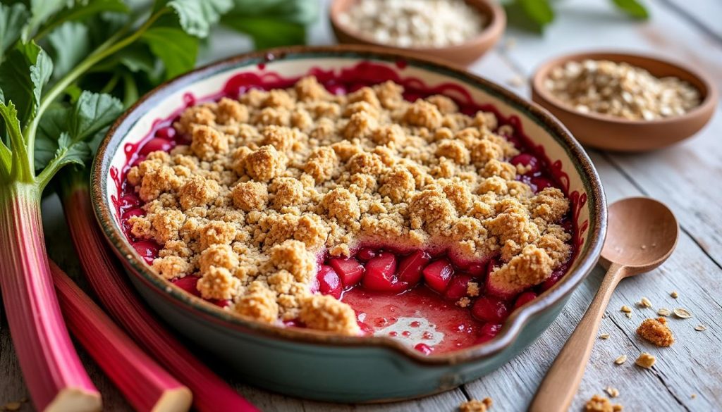 lær hvordan du laver en lækker og sprød rabarber crumble med vores nemme trin-for-trin guide. perfekt til en sød og syrlig dessert!