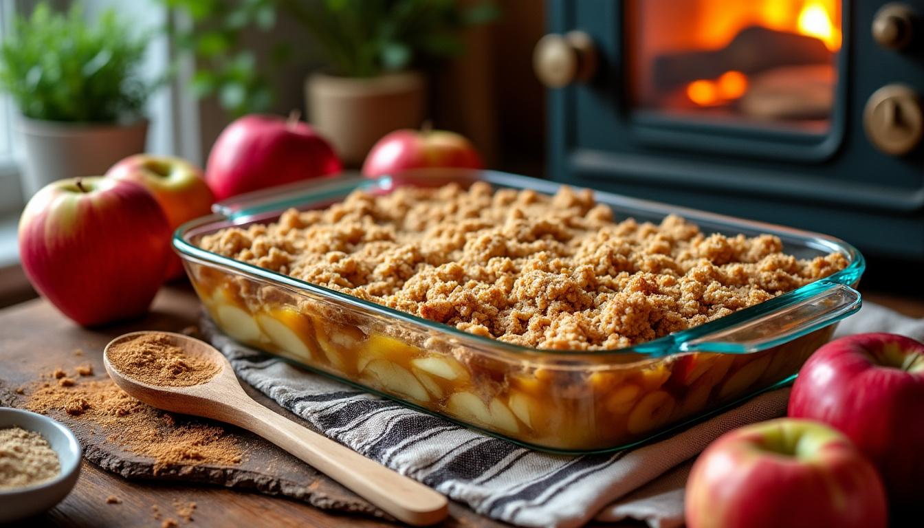 lær, hvordan du nemt kan lave den perfekte æblecrumble derhjemme med vores enkle trin-for-trin guide. perfekt til en hyggelig dessert.