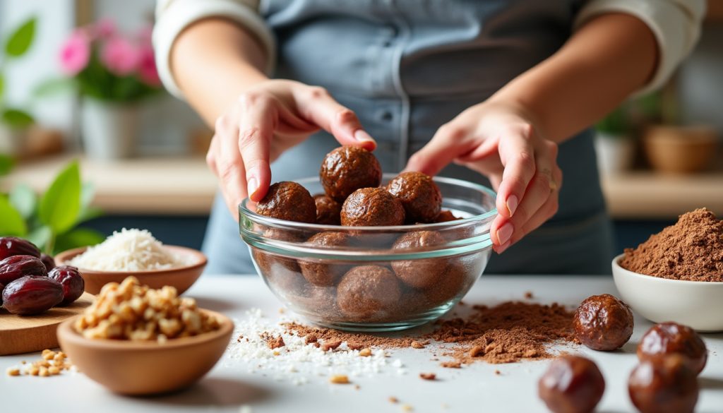lær hvordan du laver lækre dadelkugler nemt og hurtigt med vores enkle trin-for-trin guide. perfekt som en sund snack til enhver tid!