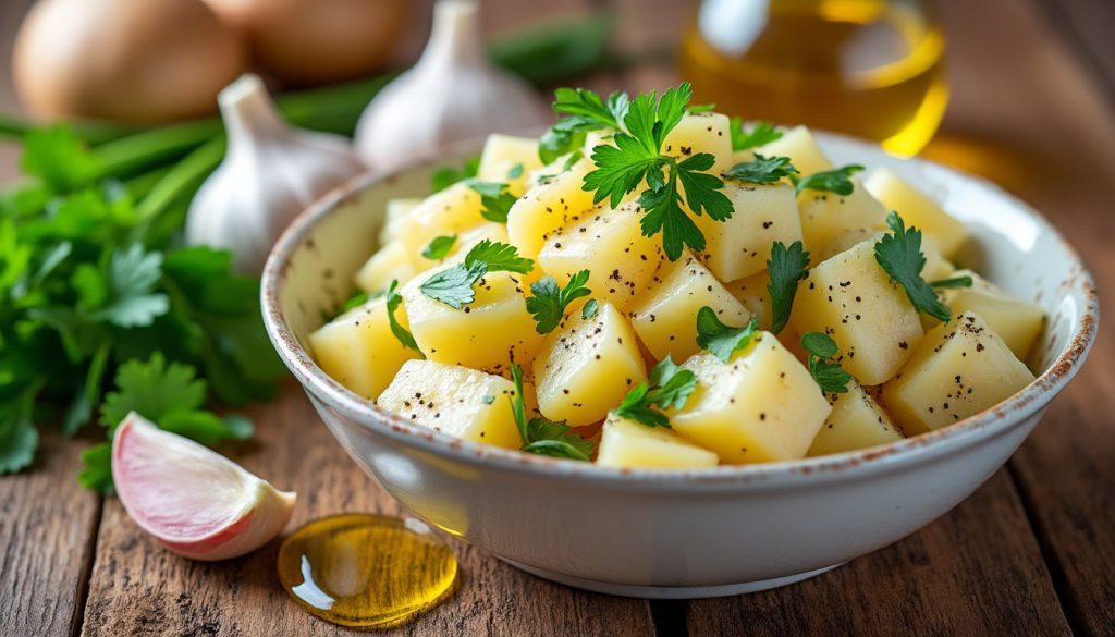 lær at lave den perfekte kolde kartoffelsalat med hvidløg – en frisk og smagfuld opskrift, der er ideel til sommerens grillfester og hyggelige måltider.