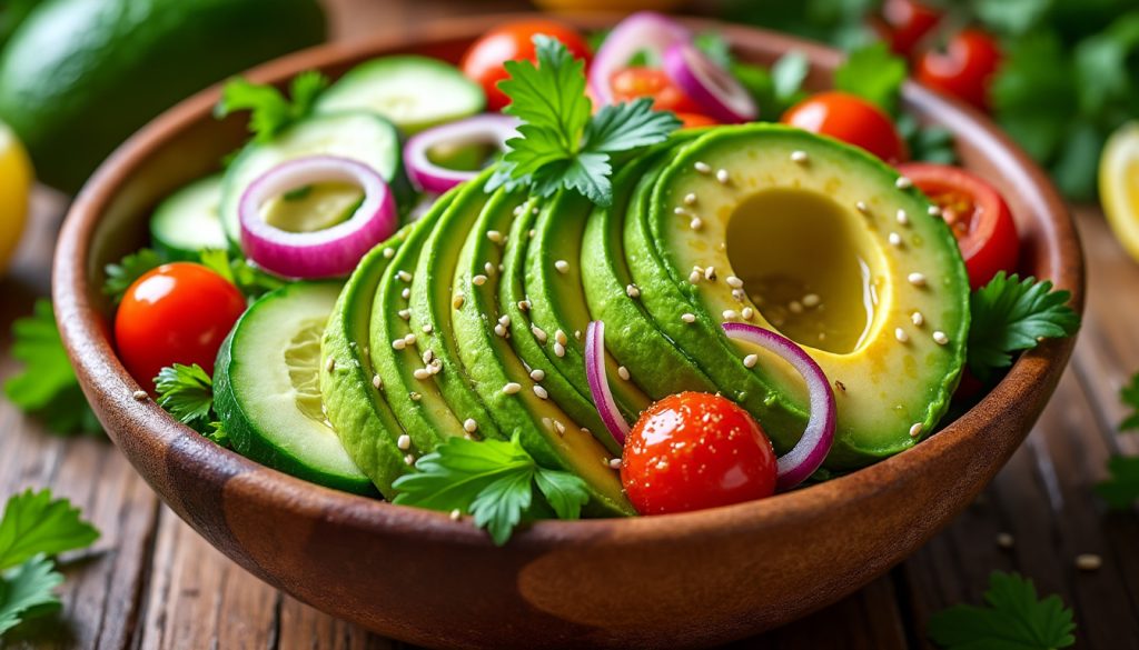 lær at lave en frisk og lækker avokado salat med nemme trin-for-trin instruktioner. perfekt til sunde måltider og sommerdage.
