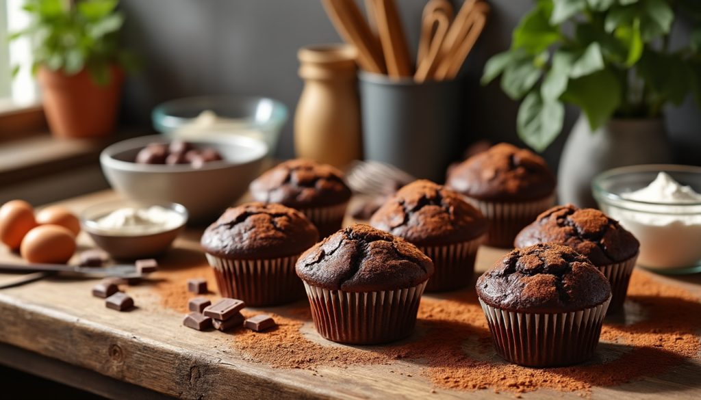 lær at bage lækre chokolademuffins nemt derhjemme med vores enkle trin-for-trin opskrift.