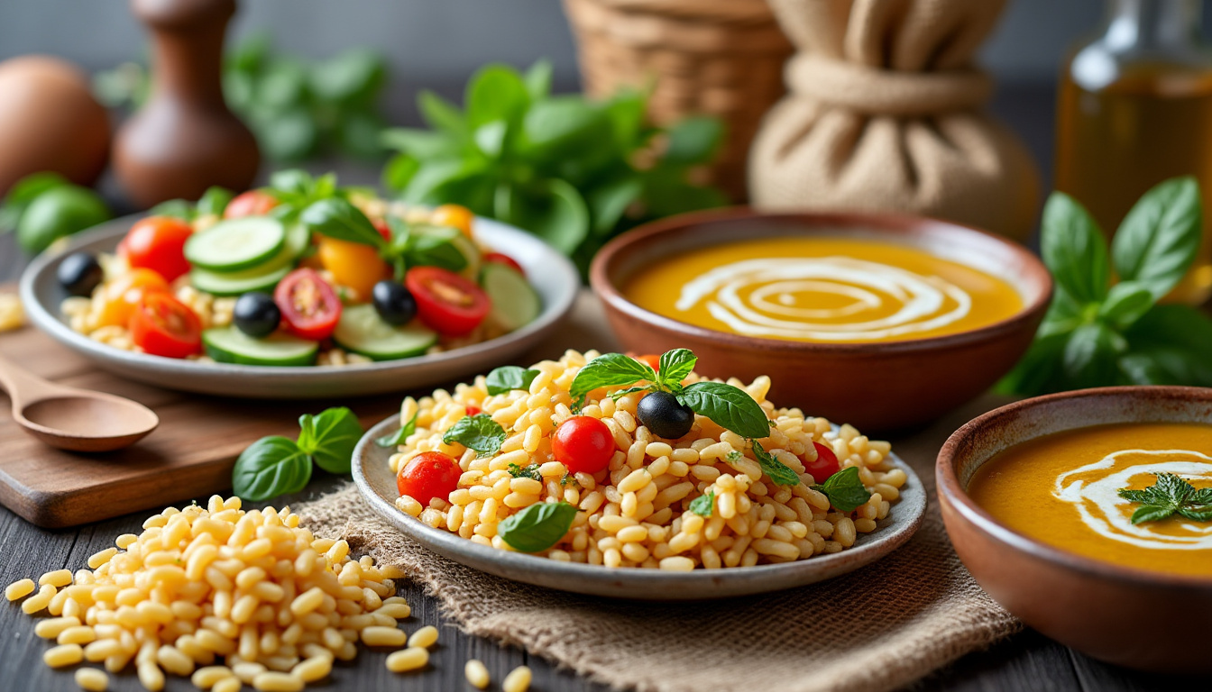 lær alt om orzo, dens anvendelser i madlavning og tips til at bruge denne alsidige pasta i dine opskrifter.