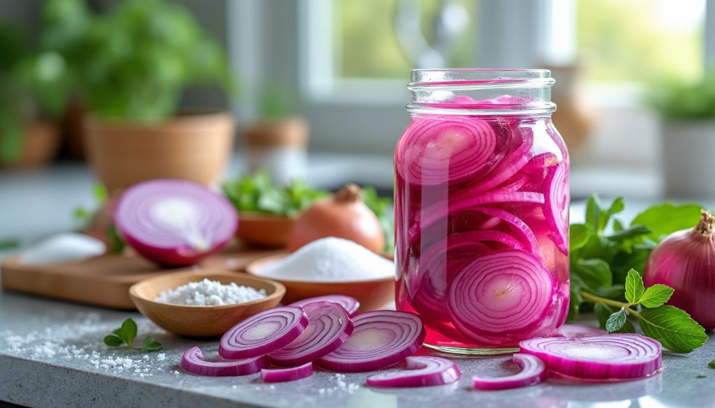 lær hvordan du hurtigt laver lækre syltede rødløg derhjemme med vores nemme opskrift. perfekt som tilbehør til mange retter.